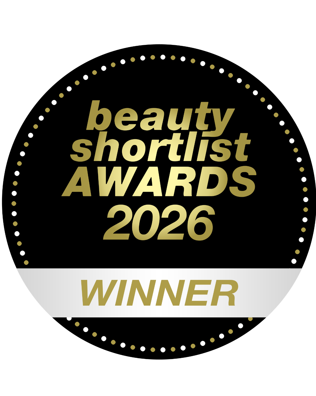 Badge for 'Beauty Shortlist Awards 2026 Winner' 