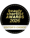 Badge for Beauty Shortlist Awards 2026 Editor's Choice 