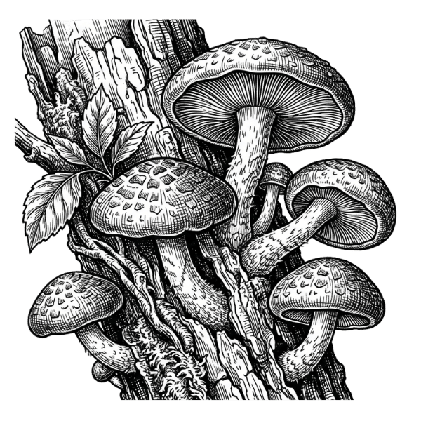 Shiitake_mushrooms illustration