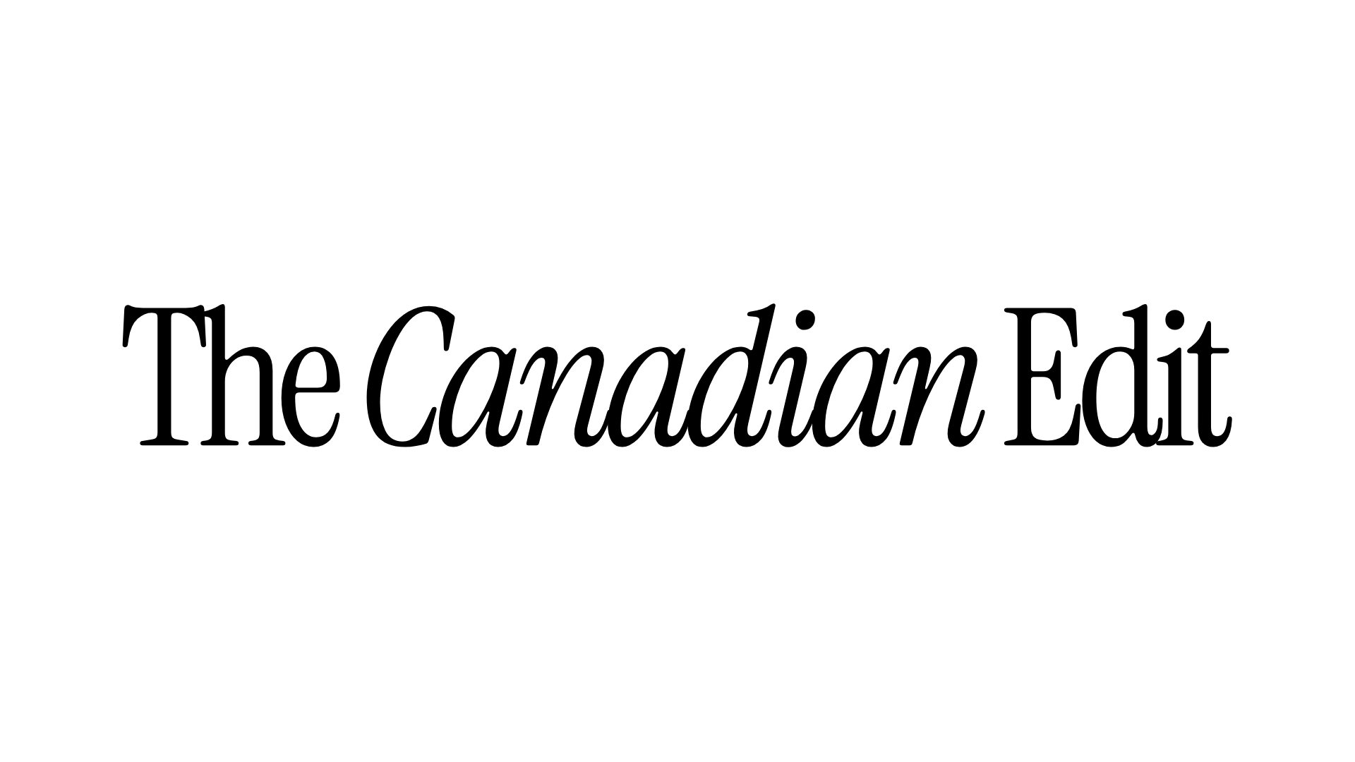 Text 'The Canadian Edit' in black on a white background